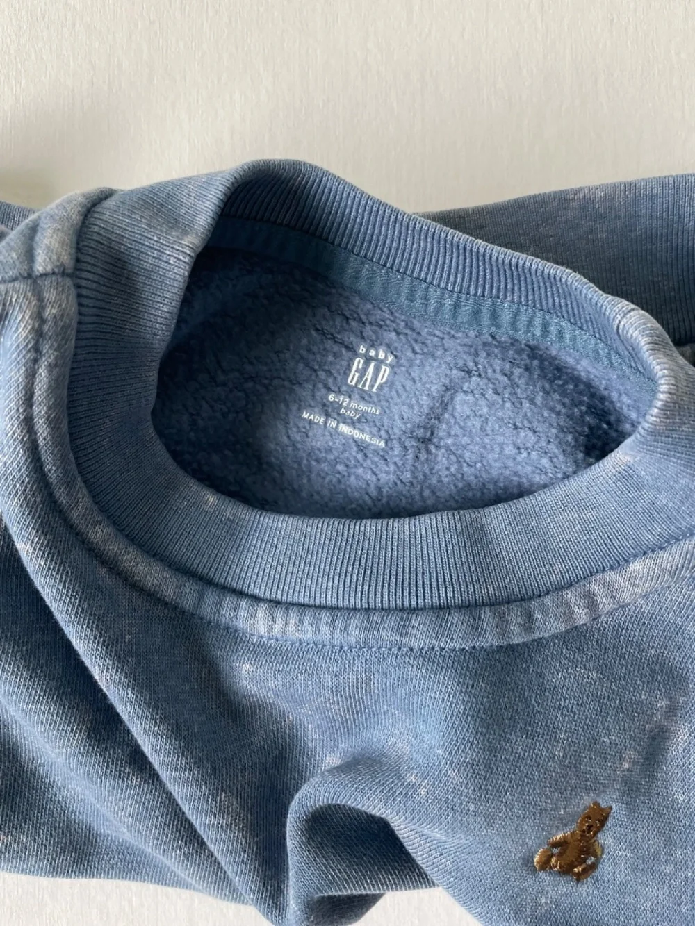 2-Pc Sz6-12M Boys Gap Blue VintageSoft Washed Sweatsuit Jogger EXC